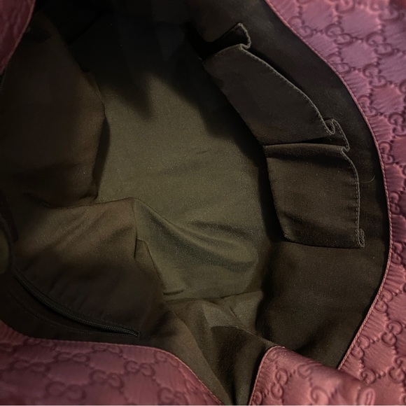 Authentic Gucci Pink/Brown GG Nylon Leather Princy Tote women handbag - Picture 2 of 11